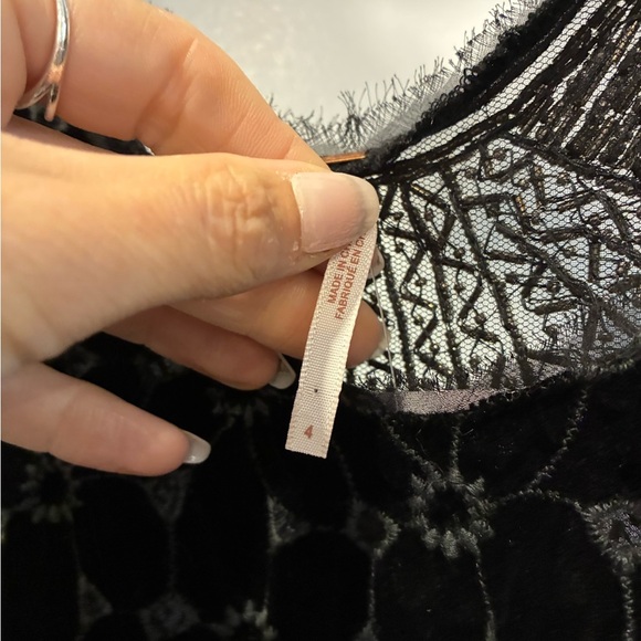 Free People velvet sequin bib dress size 4 - Picture 4 of 4